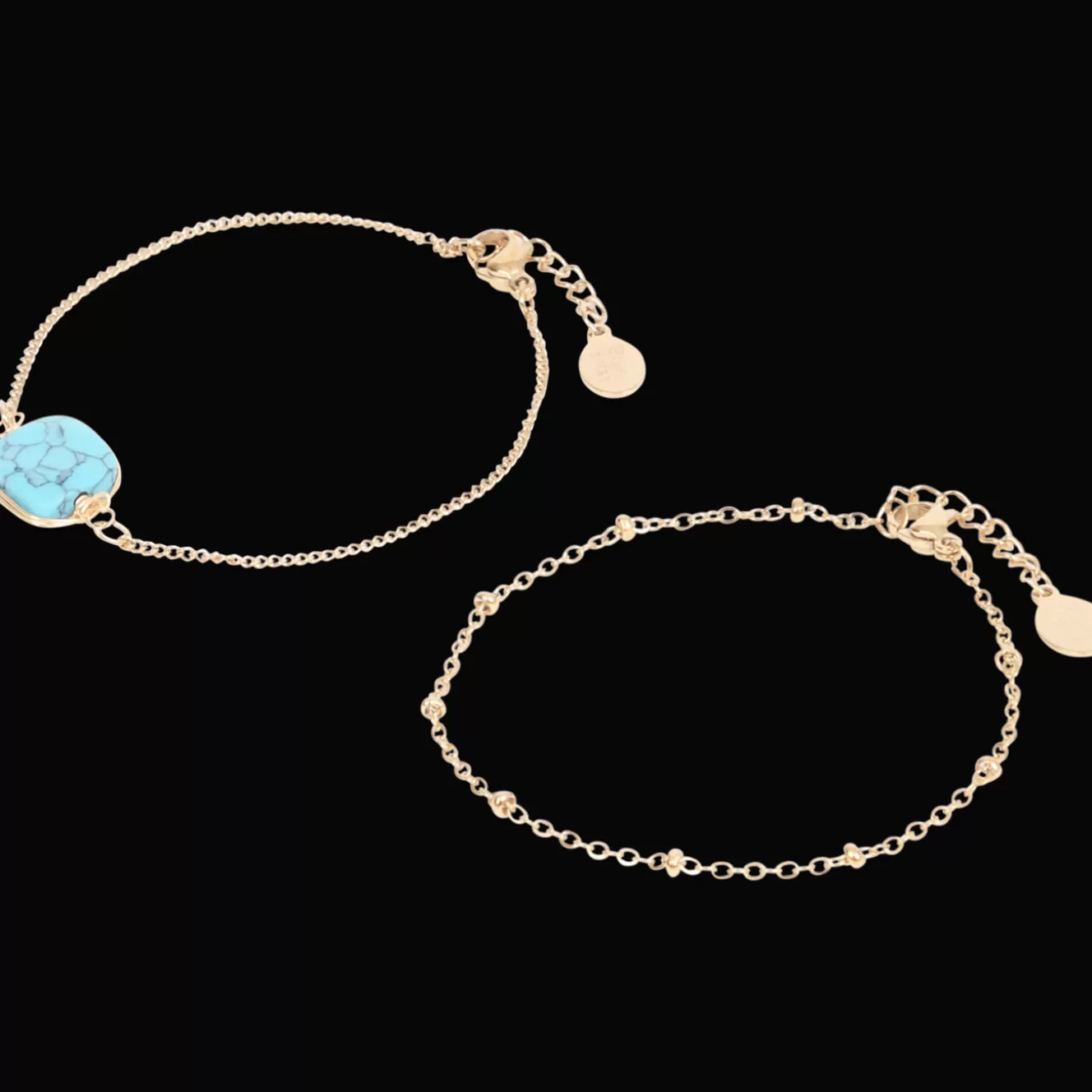 Action Gold plated armbandjes met edelsteen