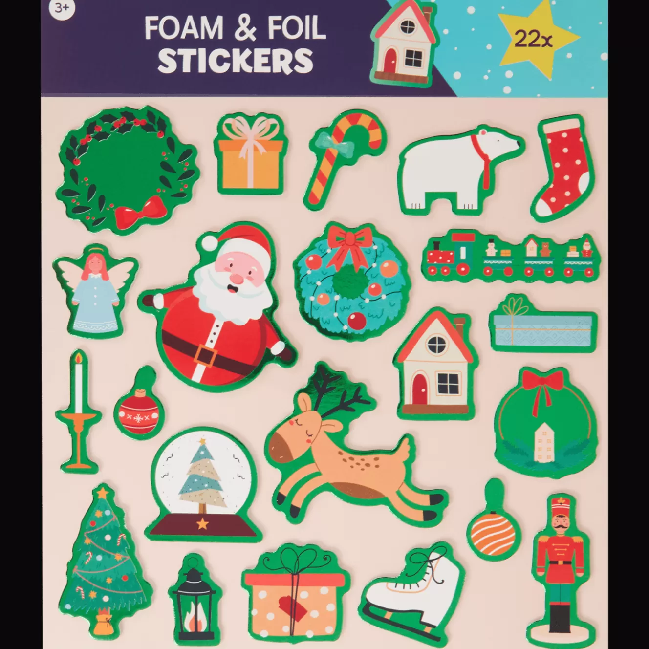 Action Kerststickers