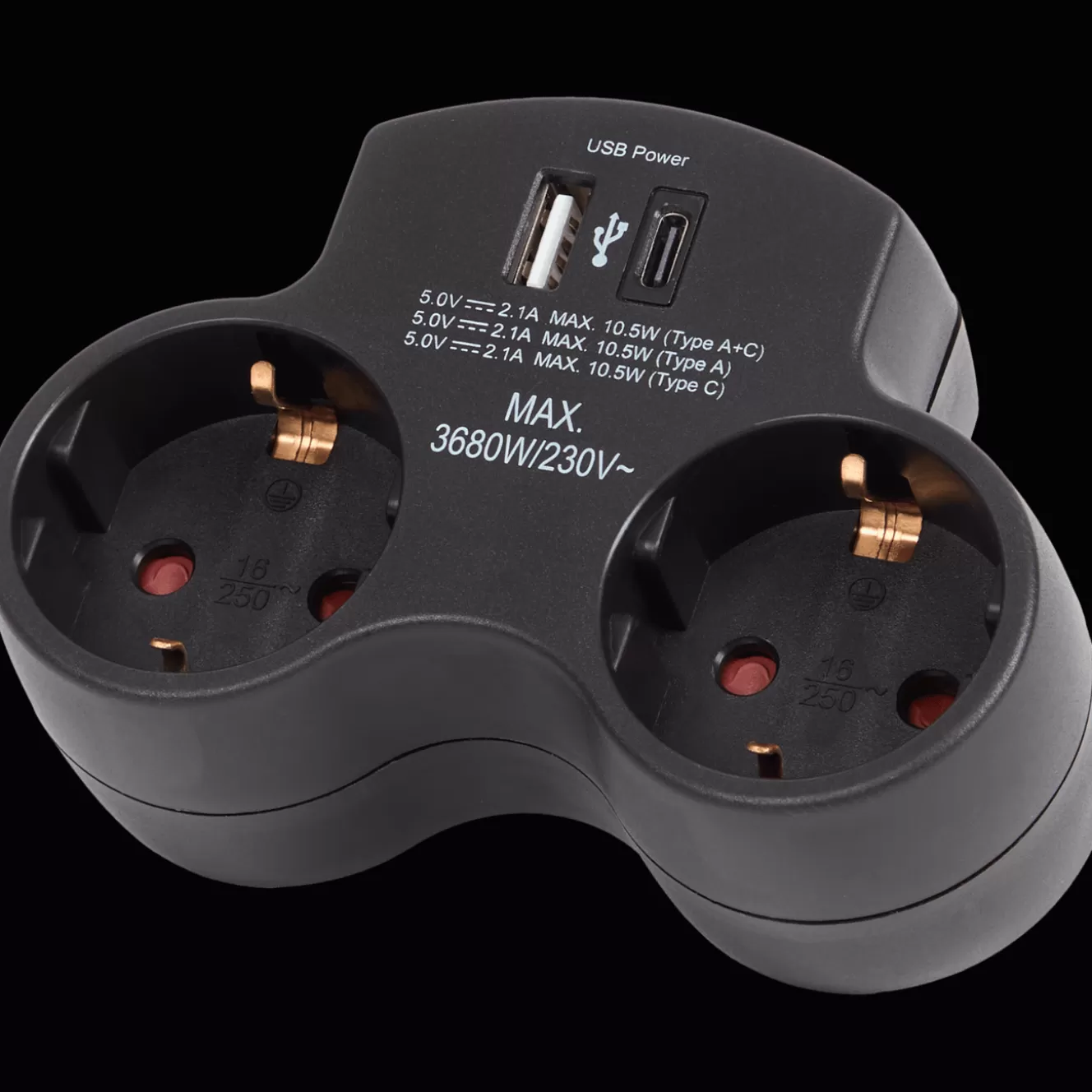 Pro-max dubbele wandstekker