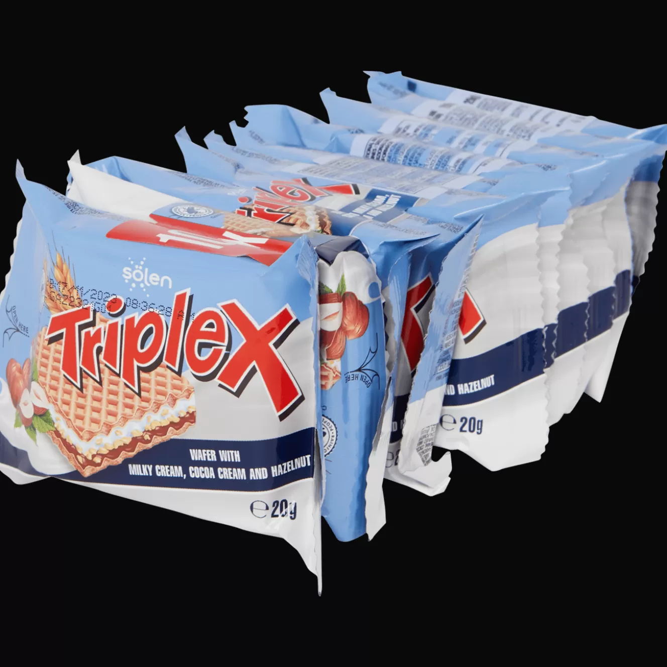Solen Triplex wafels Hazelnoot