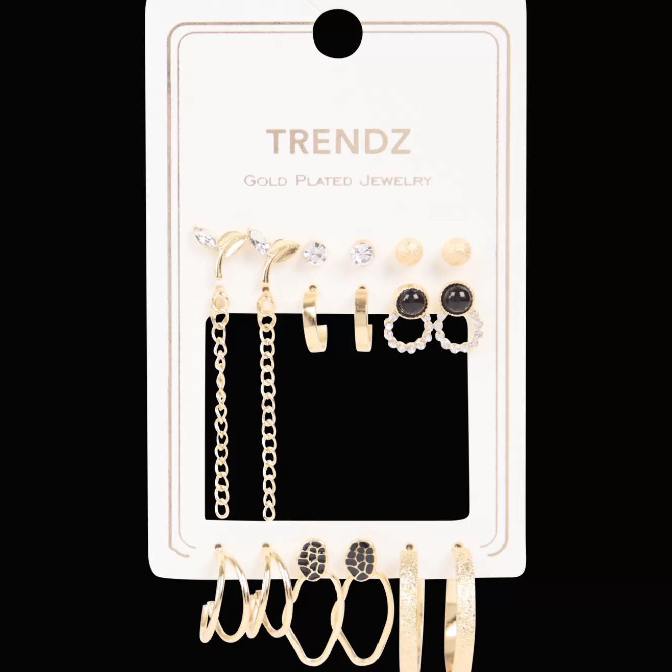 Action Trendz vergulde oorbellenset